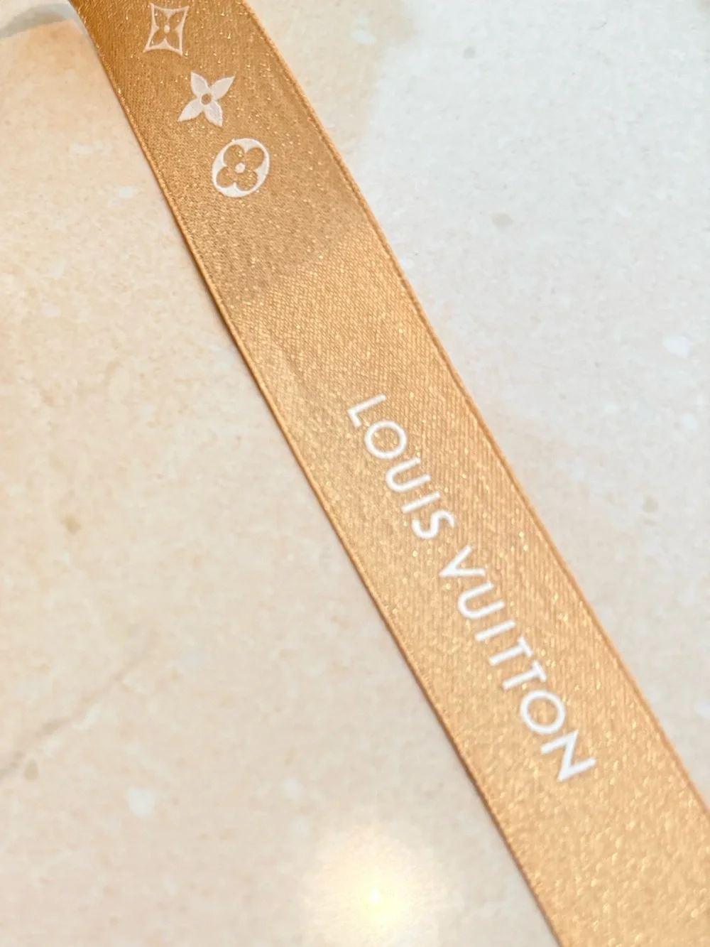 Louis Vuitton Gold Gift Ribbon  (53”)